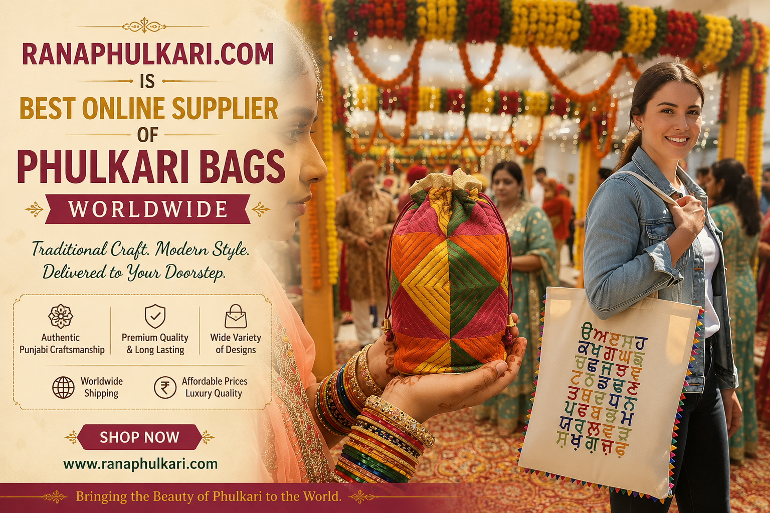 Variety of Phulkari Bags – A Colourful Fusion of Tradition & Utility