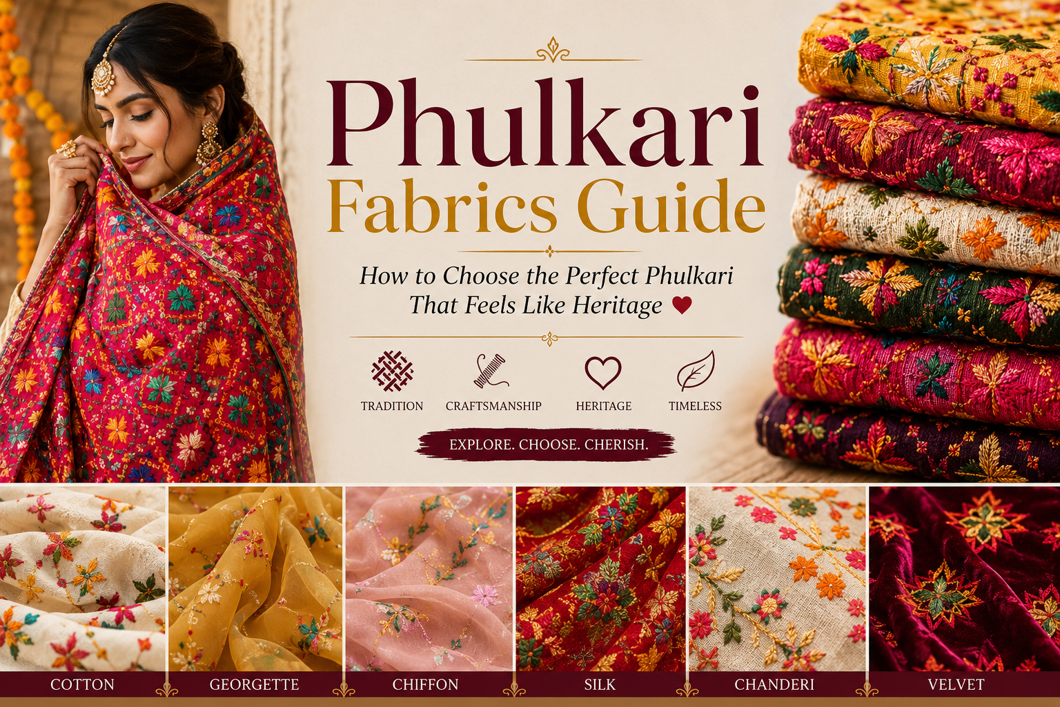 Phulkari Fabrics Guide: How to Choose the Perfect Phulkari That Feels Like Heritage