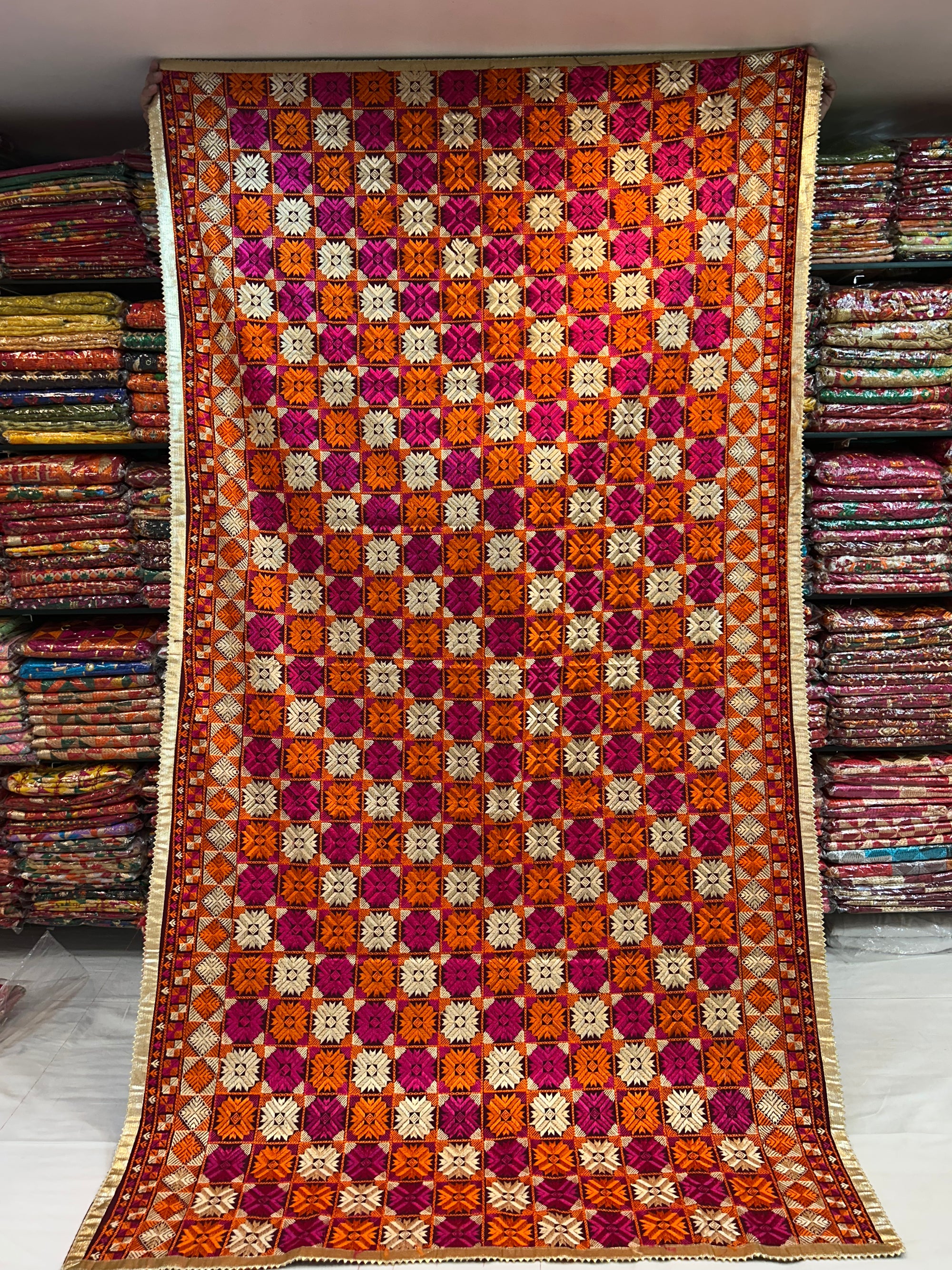 Phulkari Computerised Khaddar bagh- 919