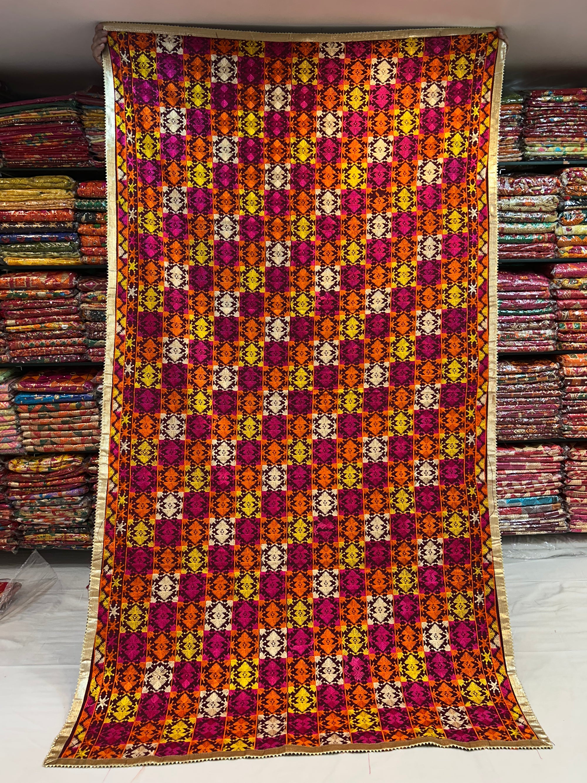 Phulkari Computerised Khaddar bagh- 916