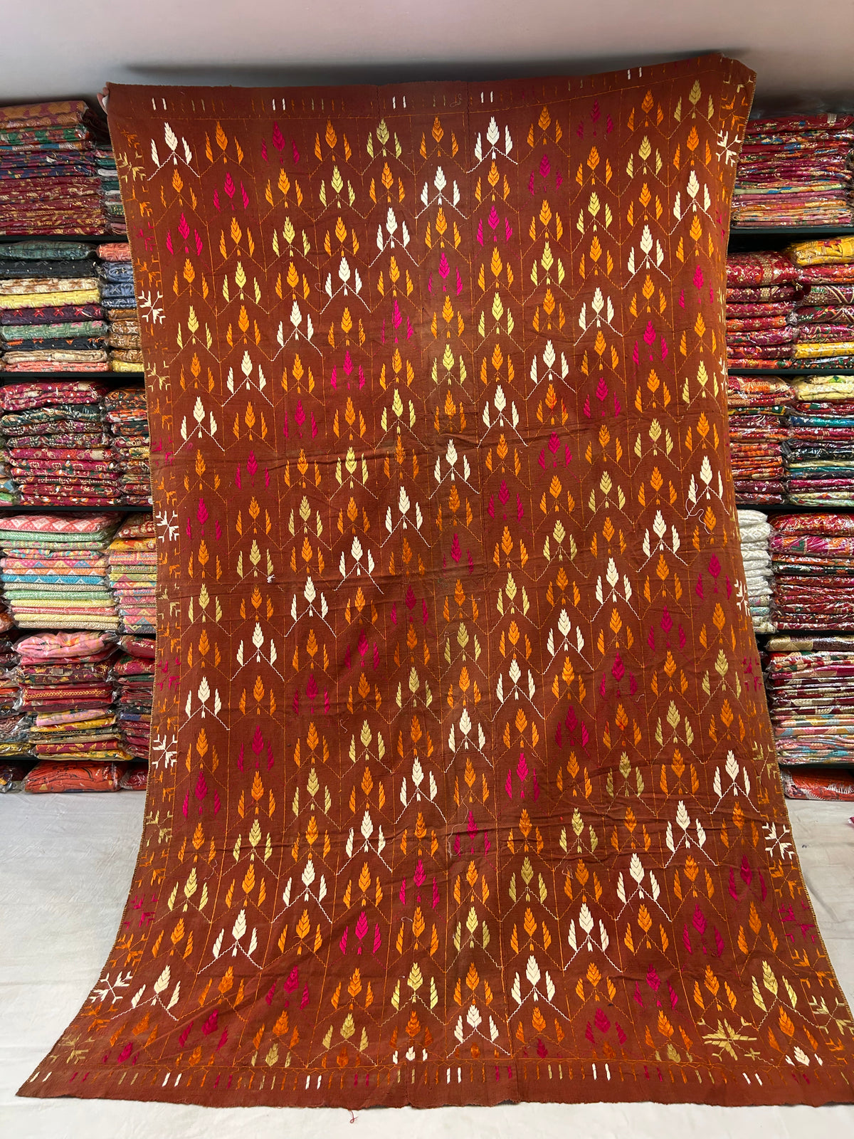 Original Handmade Vintage Phulkari Khaddar Bagh -11128