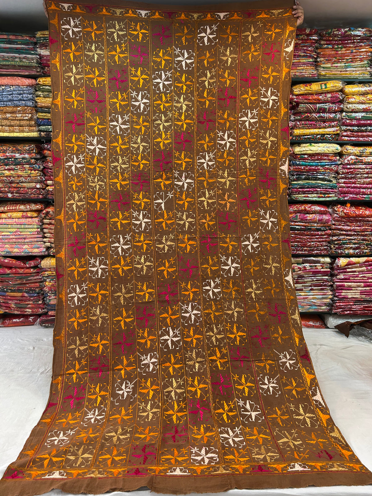Original Handmade Vintage Phulkari Khaddar Bagh -11126