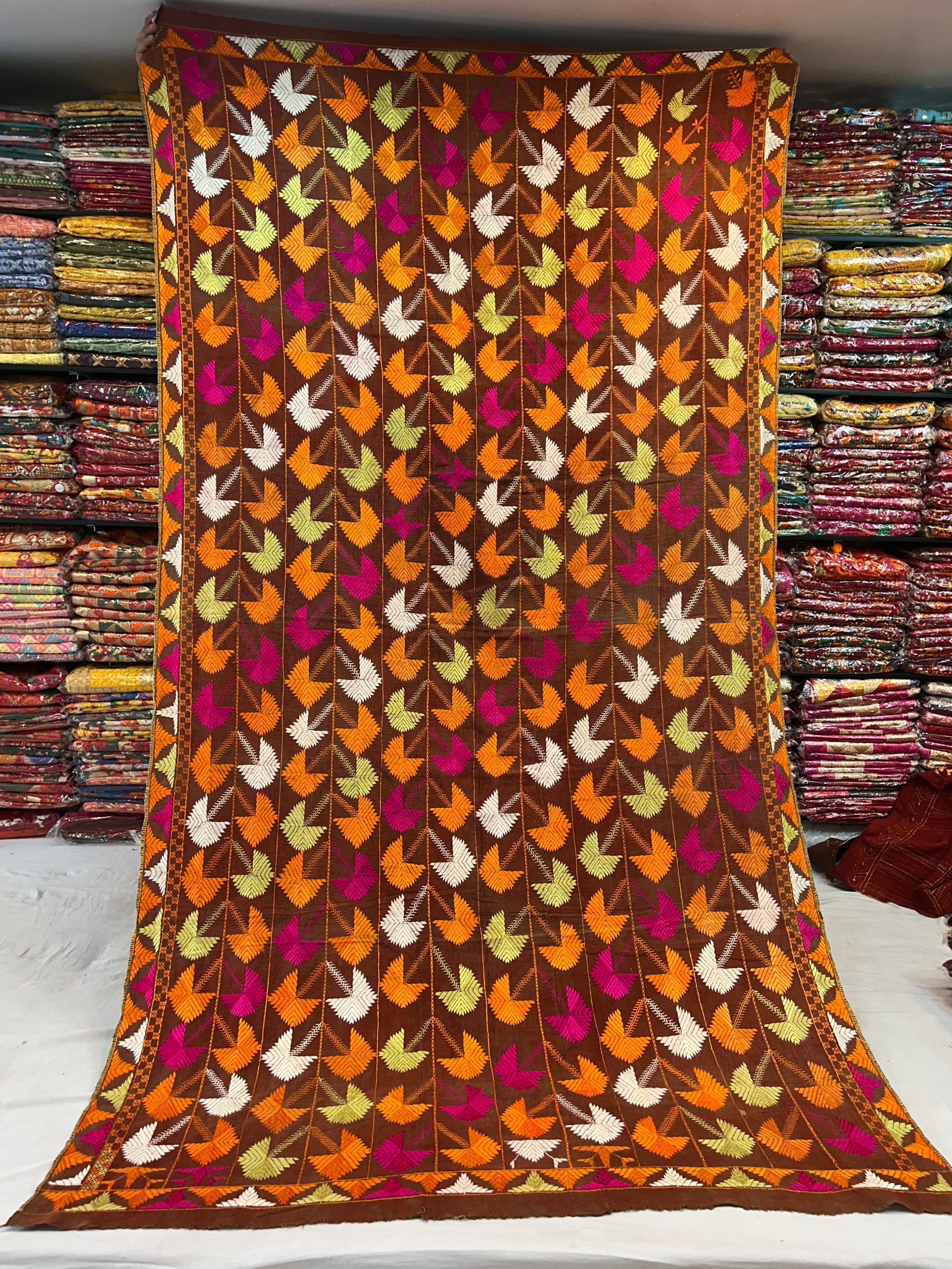 Original Handmade Vintage Phulkari Khaddar Bagh -11119
