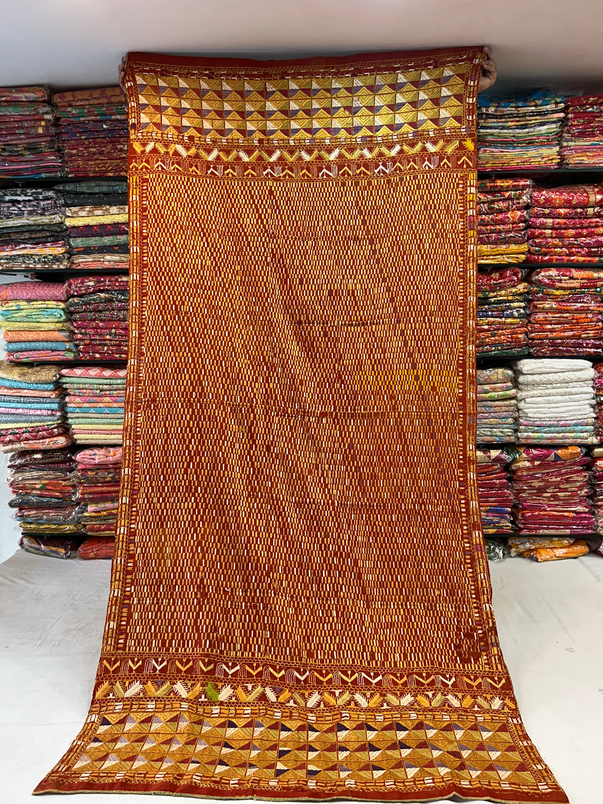 Original Handmade Vintage Phulkari Khaddar Bagh -11118