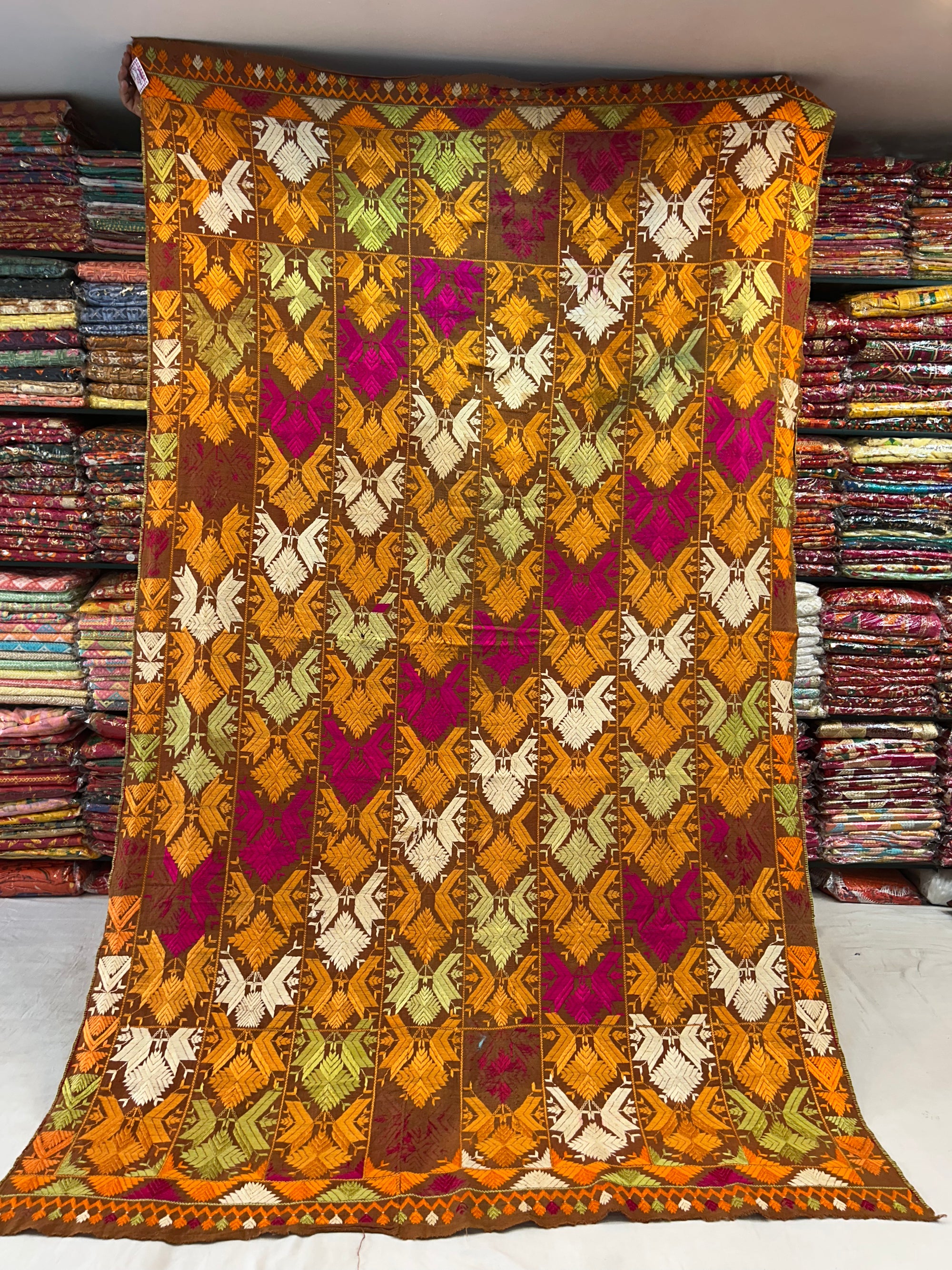Original Handmade Vintage Phulkari Khaddar Bagh -11117