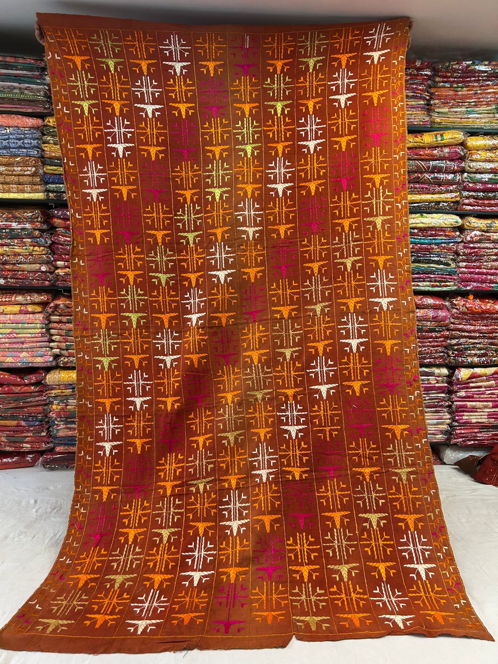 Original Handmade Vintage Phulkari Khaddar Bagh -11116
