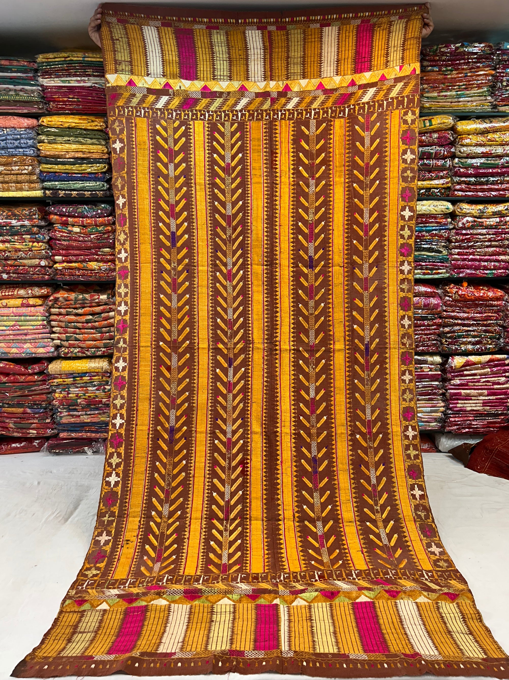 Original Handmade Vintage Phulkari Khaddar Bagh -1111
