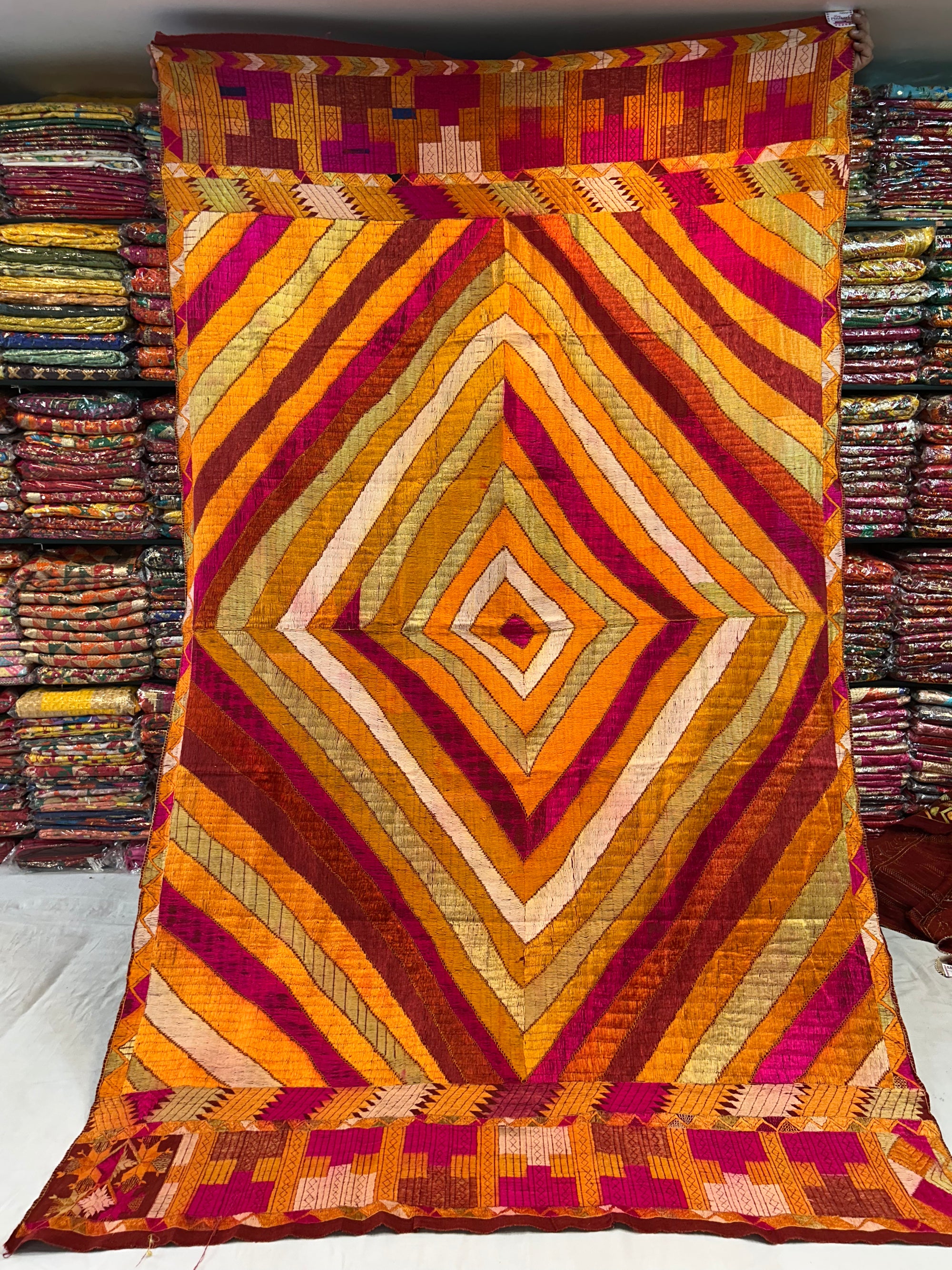 Original Handmade Vintage Phulkari Khaddar Bagh