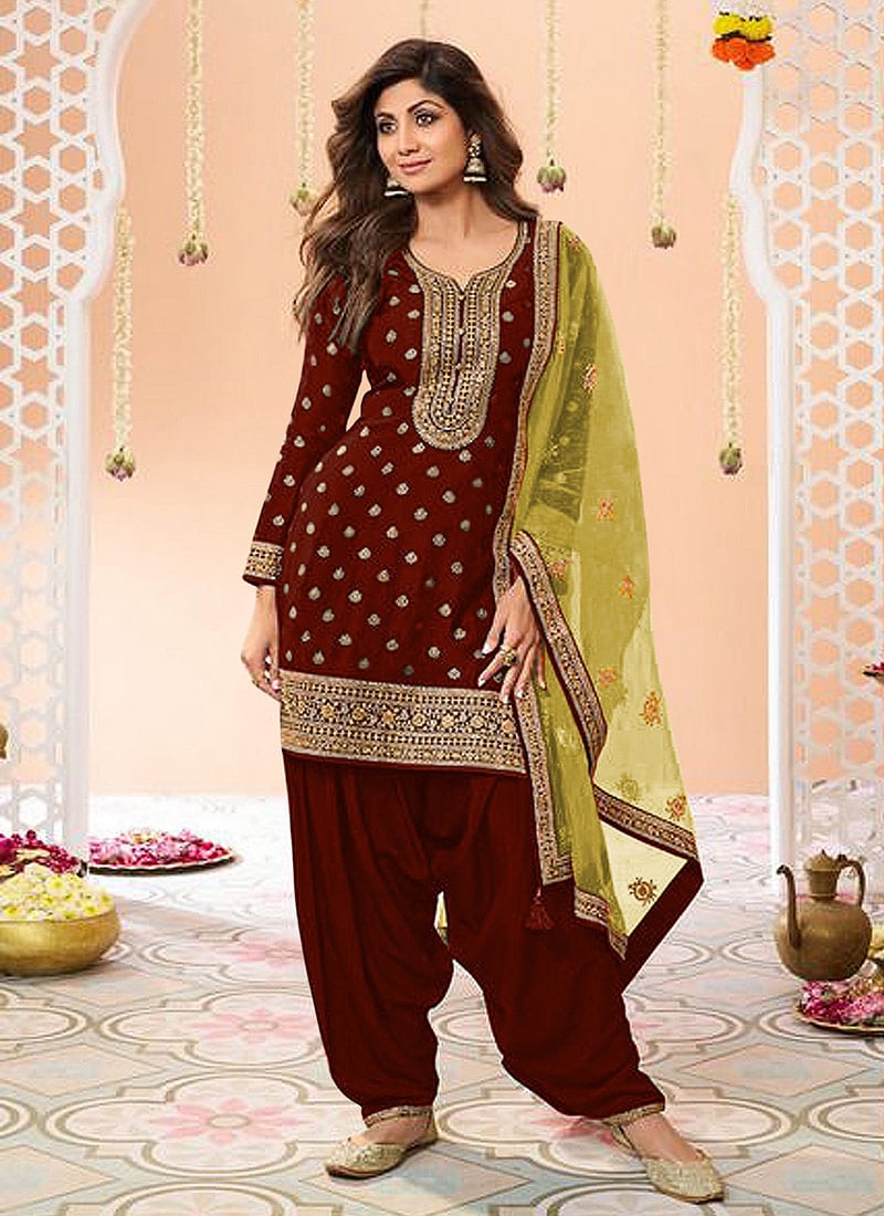 Festive Wear Sequins Salwar Suit