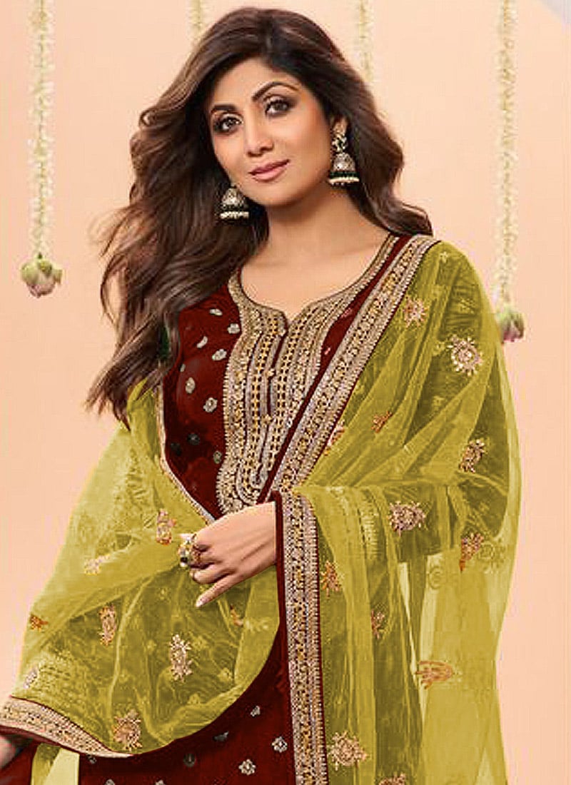 Festive Wear Sequins Salwar Suit
