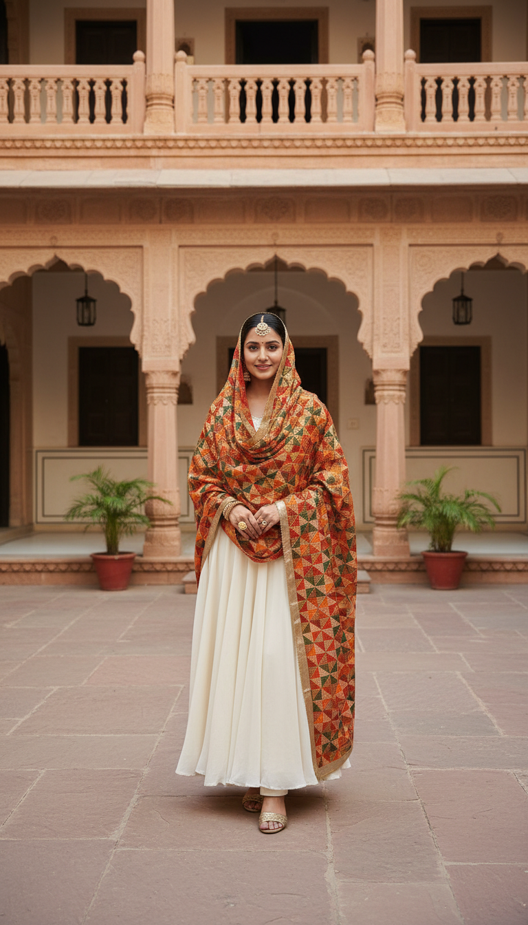 Phulkari Multi Jaal Dupatta Traditional