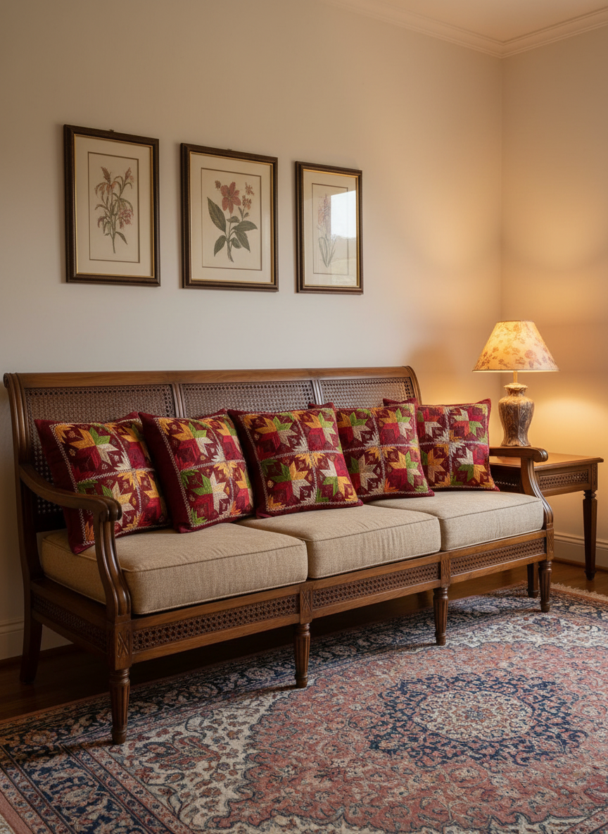 Phulkari Handmade Cushion Covers ( Set of 5) - 8591