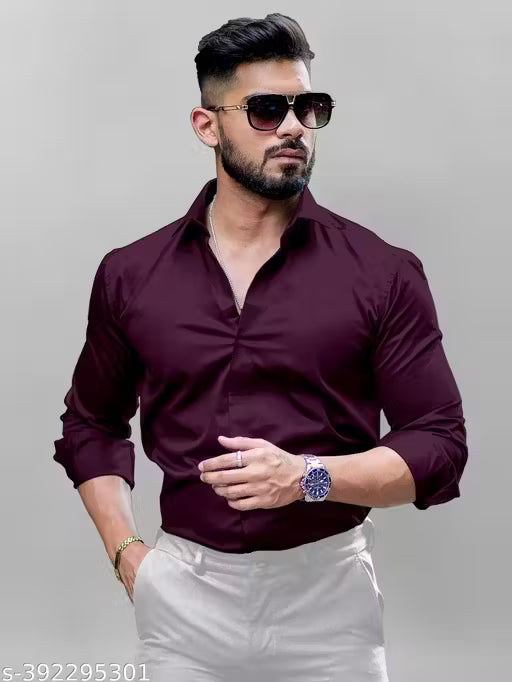 Men Formal Shirts - Purple